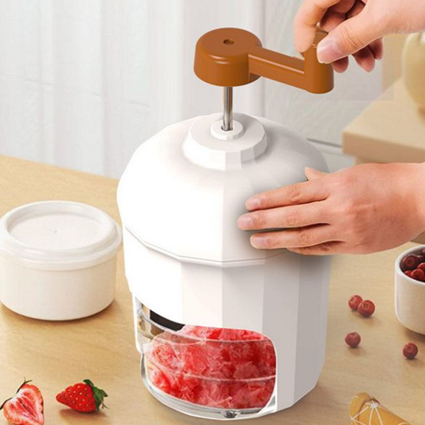 눈꽃 수동 빙수기 휴대용 가정용 빙수기 얼음갈이 제조기 미니 여름