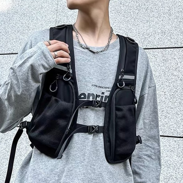 아웃도어 남성 체스트 백 스포츠 남성 가슴 가방 데일리 반사띠 - 상품 이미지