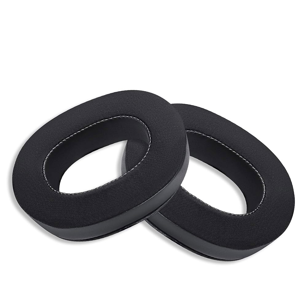 MDR-1000x/WH-1000xm2와 호환 편안함을 위한 부드러운 아이스 쿨링 쿠션 폼이 있는 천 실크 - 블랙 젤 프리미엄 메모리 Black-Cooling Gel - 상세 이미지 2