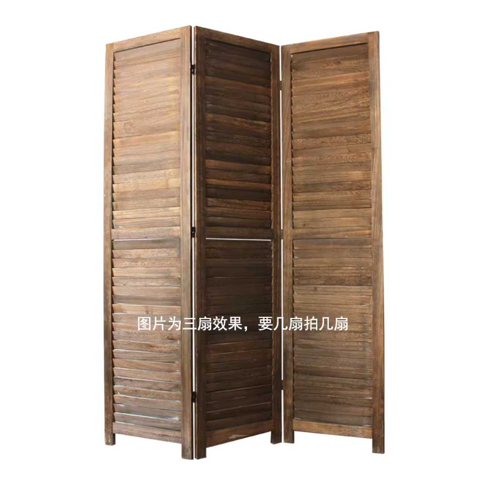 원목파티션 우드 공간분리 가벽 엔틱 병풍 도서관 200cm 높이 1짝 이미지 6