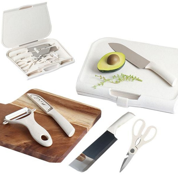 휴대용 캠핑용 칼 세트 키친툴 캠핑용 조리 도구 가위 도마