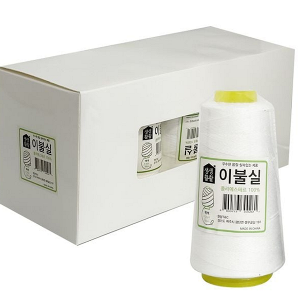 굵은 이불 재봉실 수동 손 바느질 재봉실 수선용 봉제실 백색 - 상품 이미지