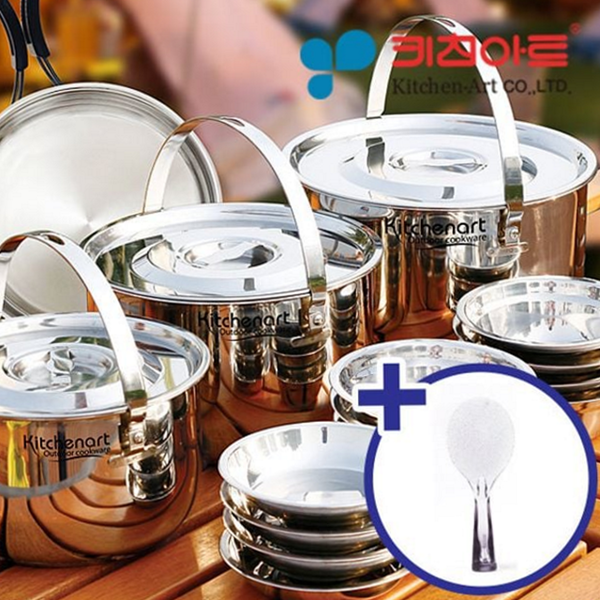 아웃도어 캠핑 코펠 세트 휴대용 스테인레스 코펠 세트 백패킹 식기