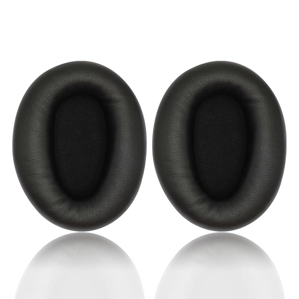 hopopower 소니 WH-CH700N / MDR-ZX780 헤드폰용 폼(블랙) 교체용 MDR-ZX770 MDR-10R 부드러운 이어패드 쿠션, 패드, 고밀도 오버이어 가죽 이어 - 상품 이미지