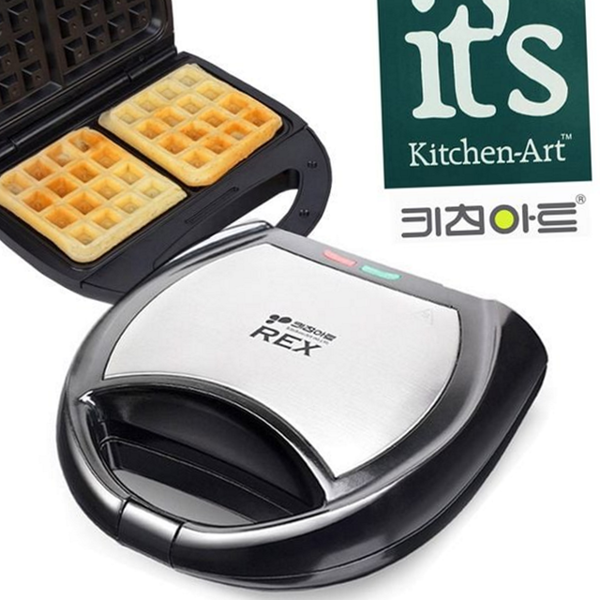 가정용 와플 메이커 2구 사각 와플기 디저트 캠핑