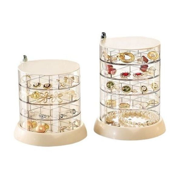 투명 액세서리 보관함 주얼리함 회전 보석함 귀걸이 반지