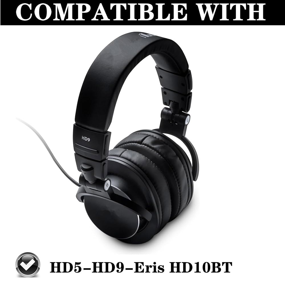 PreSonus HD5/HD9/Eris HD10BT 헤드폰과 호환되는 교체품, 캔슬링 고밀도 원단 폼, 이어패드 노이즈 추가 쿠션 - 젤 쿨링 두께 메시 블랙 - 상세 이미지 2