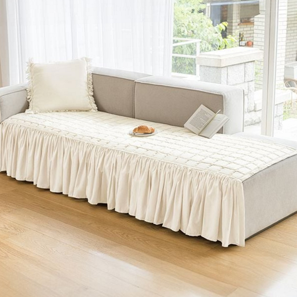 마이크로 프릴 쇼파 패드 논슬립 누빔 쇼파 커버 거실 와이드