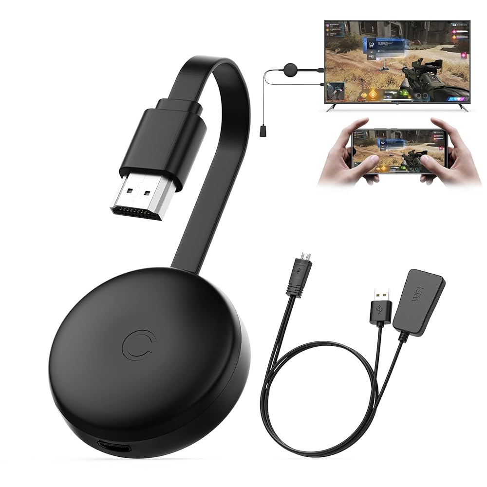 무선 HDMI 디스플레이 동글 어댑터, 2-in-1 송신기 및 수신기, 화면 미러링 익스텐더를 Android 노트북에서 HDTV 프로젝터로 AirPlay Miracast DLNA, - 상품 이미지