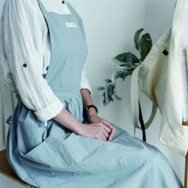 원피스형 여성 원피스 앞치마 스퀘어넥 성인 원피스 앞치마 데 주방