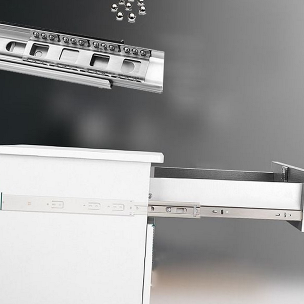 확장형 가구 서랍 레일 슬라이드 3단 서랍 레일 무소음 서랍용