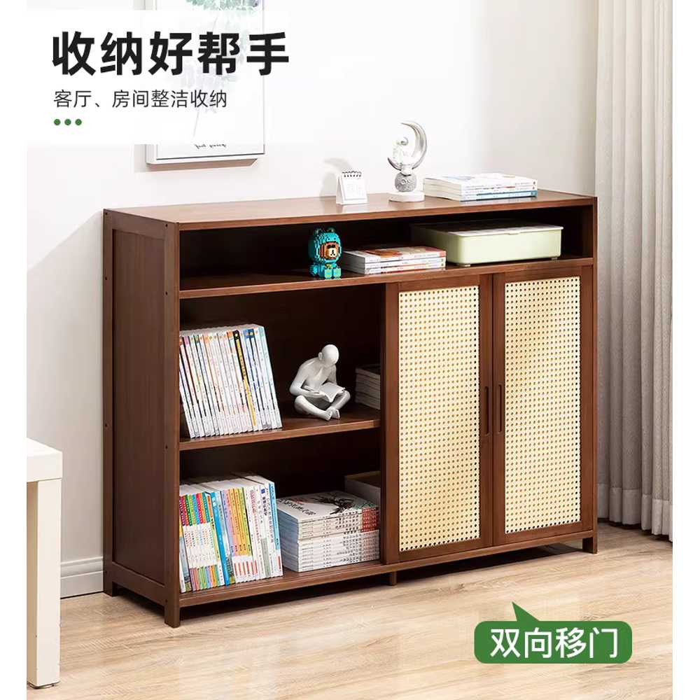 원목 주방 수납장 장식장 선반 그릇 부엌 정리장 600 86cm 3문 / 다크브라운 이미지 6