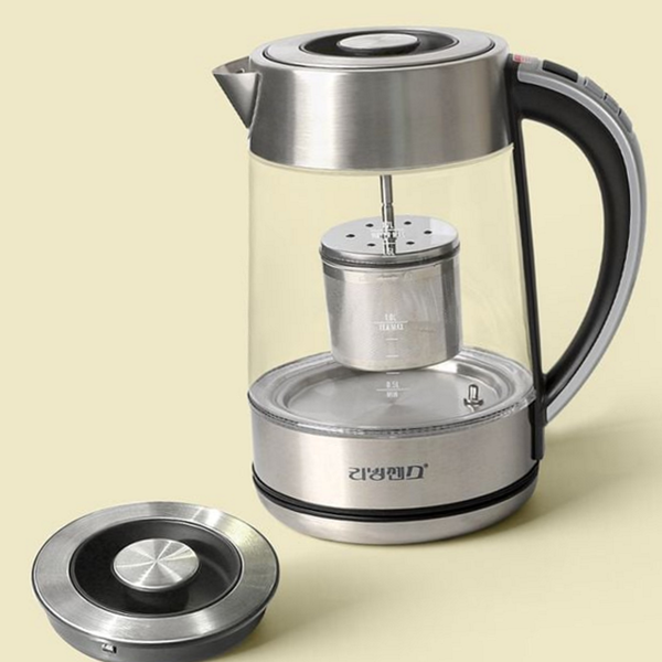 스테인리스 온도 조절 티 포트 유리 무선 전기 티 포트