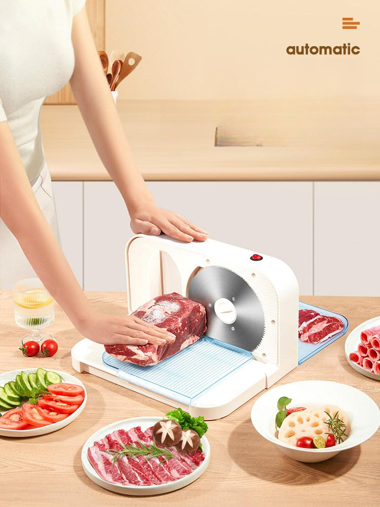 가정용 육절기 예리한칼 수납트레이 듀얼 수동형 절단기 1-15mm 두께 조절 - 상품 이미지