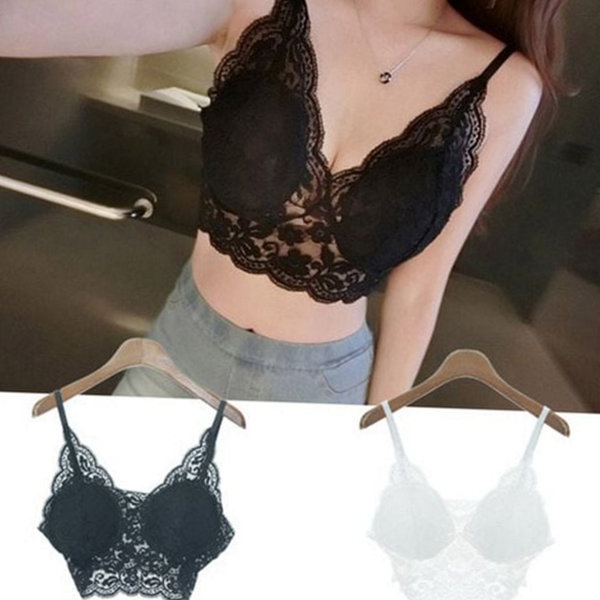폴리 여성 레이스 캐미솔 나시 여성 캡 내장 브라 탑 - 상품 이미지