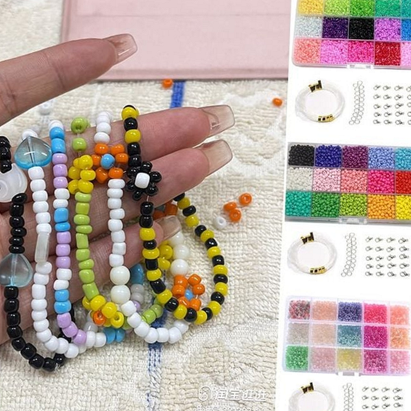 핸드메이드 diy 비즈 공예 재료 15색 비즈 공예 만들기 - 상품 이미지
