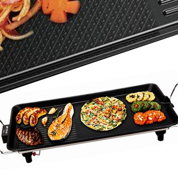 다용도 전기 그릴 넓은 와이드 그릴 가정용 캠핑용 불판 실내