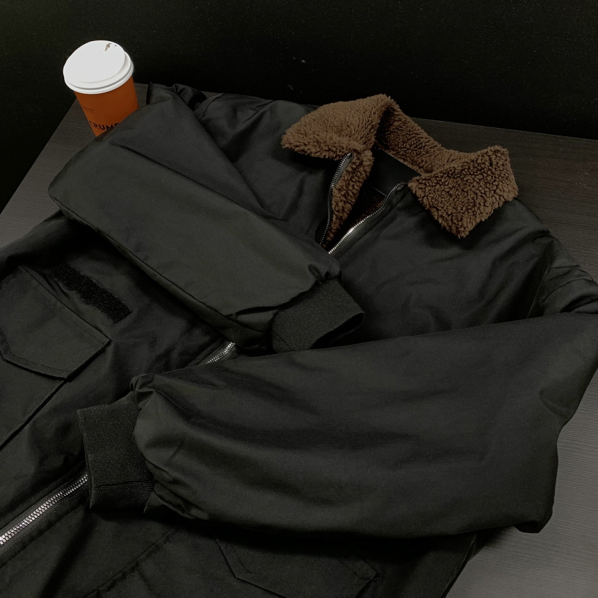 남자 양털 카라 점퍼 무스탕 패딩 겨울 잠바 항공점퍼 이미지 6
