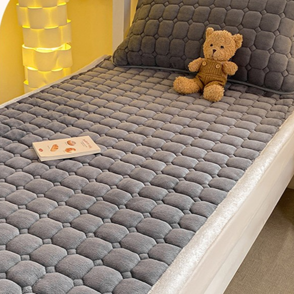 겨울용 벨벳 침대 패드 두꺼운 따뜻한 침대 패드 매트리스