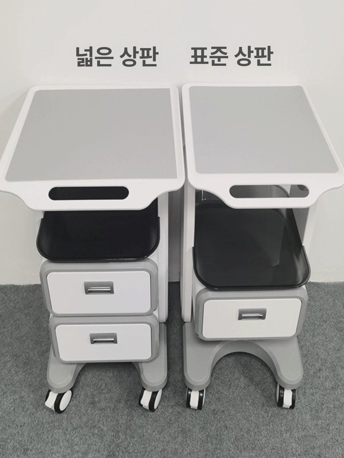 서랍형 트롤리 무빙 웨건 마사지샵 병원 네일샵 작업대 없는 더블 트레이 공식 표준 구성 50x42x69cm - 상세 이미지 3