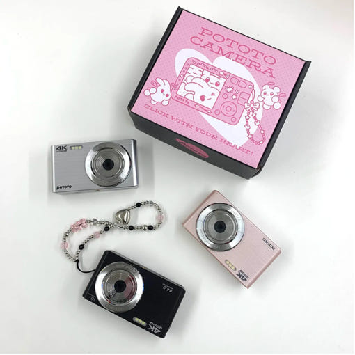 pototo デジカメ Phototo ビンテージデカデジタルカメラレトロスモールミニ Y2K ギフト