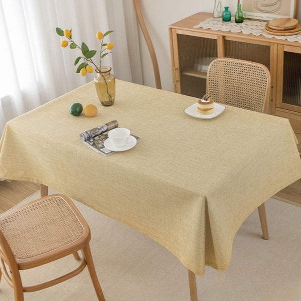북유럽 린넨 식탁보 퓨어 방수 식탁보 패브릭 테이블보 4인용 홈카페