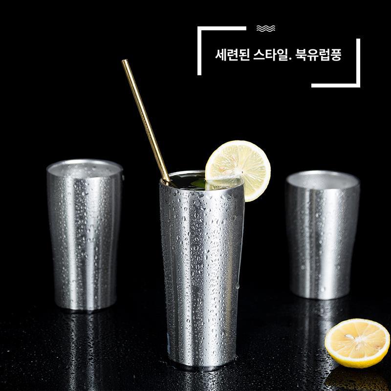스테인리스 보냉컵 맥주 얼음 보온 보냉 캠핑 사무실 텀블러 컵 - 상세 이미지 5