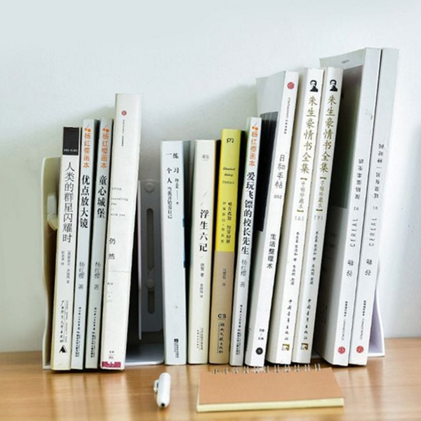 공간활용 길이 조절 책꽂이 데스크 접이식 책꽂이 플라스틱 사무실 - 상품 이미지