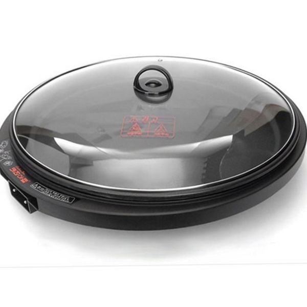 가정용 전기 후라이팬 넓은 원형 전기 초대형 다용도 조리 뚜껑