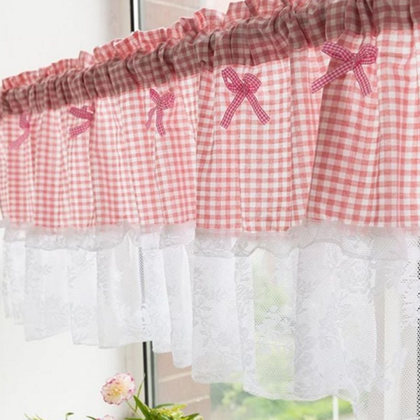 인테리어 주방 창문 커튼 레이스 미니 창문 커튼 가림막 공간