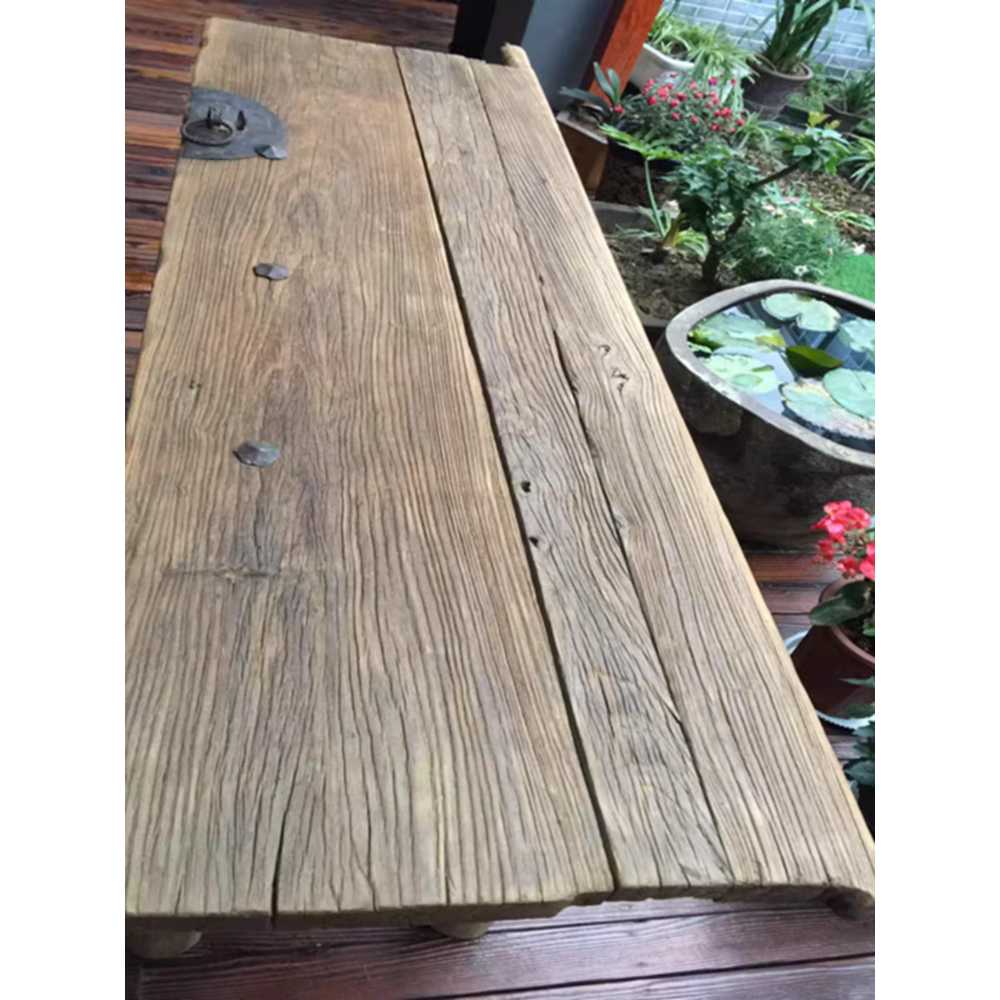 고재식탁 테이블 다이닝 고재목 상판 우드 골동품 120cm - 상세 이미지 3