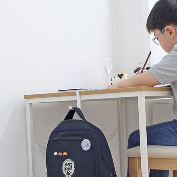클립형 책상 가방 걸이 2단 가방 정리 후크 사무실 학생 - 상품 이미지