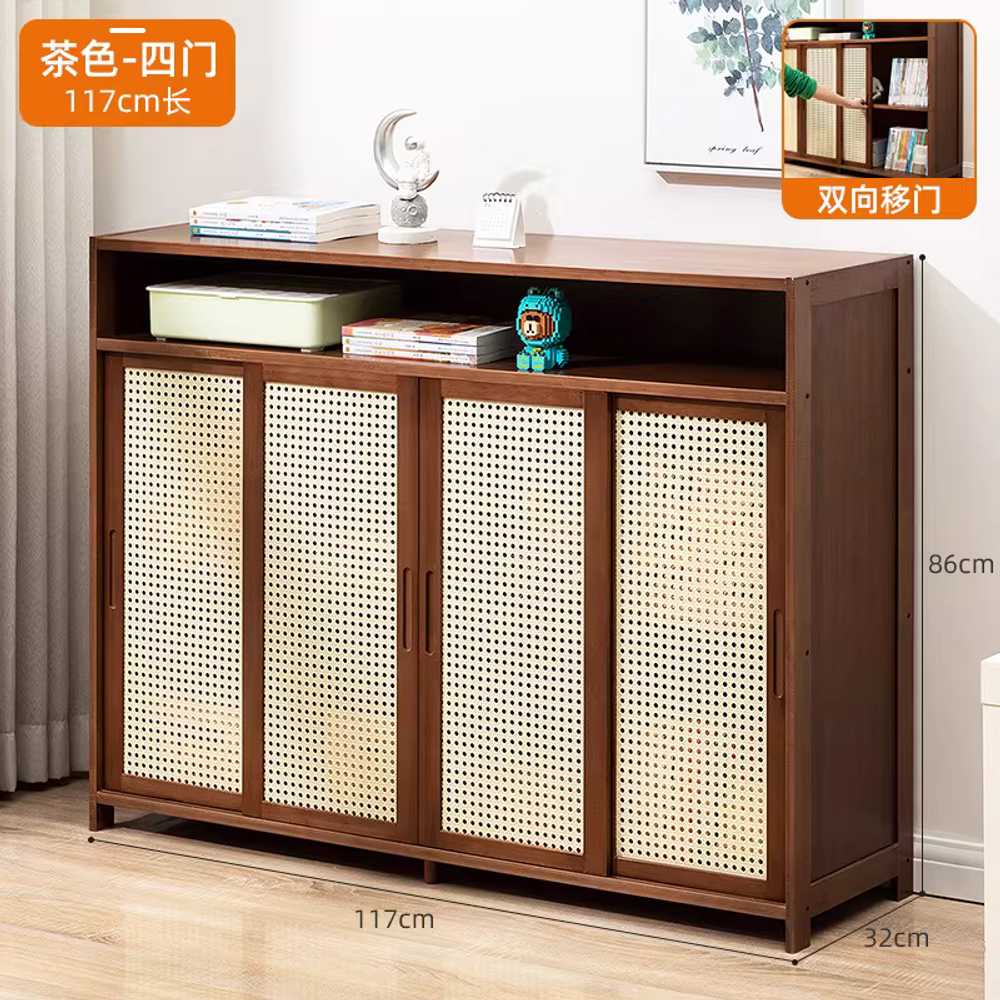 원목 주방 수납장 장식장 선반 그릇 부엌 정리장 600 86cm 3문 / 다크브라운 이미지 8