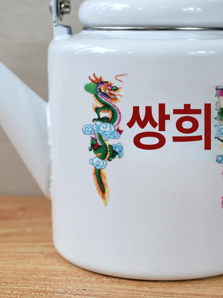 에나멜 법랑 티팟 인덕션 스마일 캠핑 레트로 드립 겸용 방탄 0.7l 핑크 피오니 2l 이상 3l 미만 - 상세 이미지 4