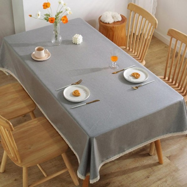 테이블보 사각 140x200cm 프랑즈 방수 식탁보 그레이 테이블커버 식탁커버 주방식탁보