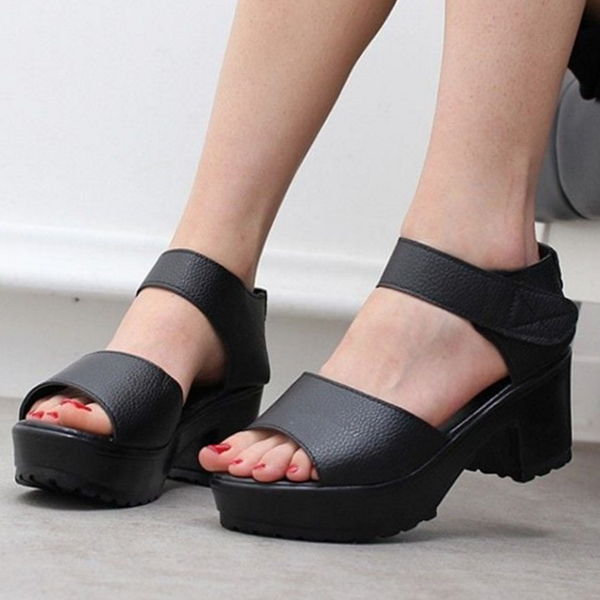 데일리 여자 통굽 샌들 플랫폼 여성 스트랩 샌들 여름 슈즈
