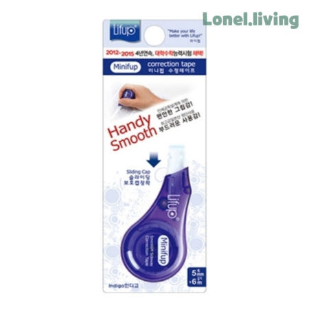 로넬리빙 플러스 미니펍 수정테이프 LP-120-BLUE 5mm 6m 박스단위 240개입