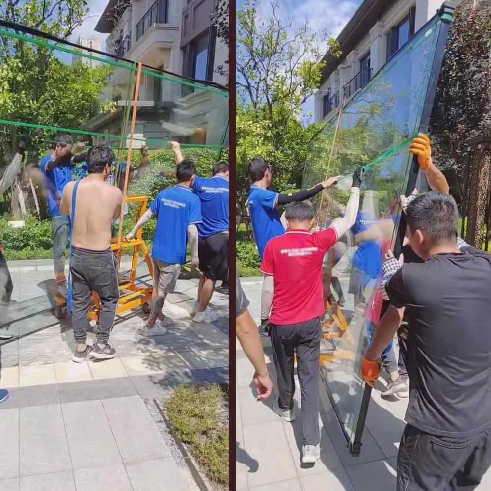 유리 운반대 나일론 적재대 지게 테이블 휠 샷시 운송 평판5인치 나일론 바퀴 2개 잠금 2개 회전 - 상세 이미지 2
