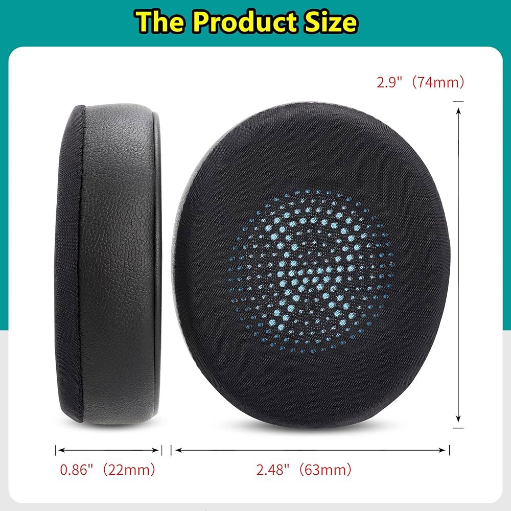 Jabra Elite 45h 온이어 무선, 65MS 실크 호환되는 Evolve2 2 (40UC 젤 UC) / 패드 40MS 65 아이스 (Evolve 교체용 이어 쿨링 이어패드 - 상세 이미지 3