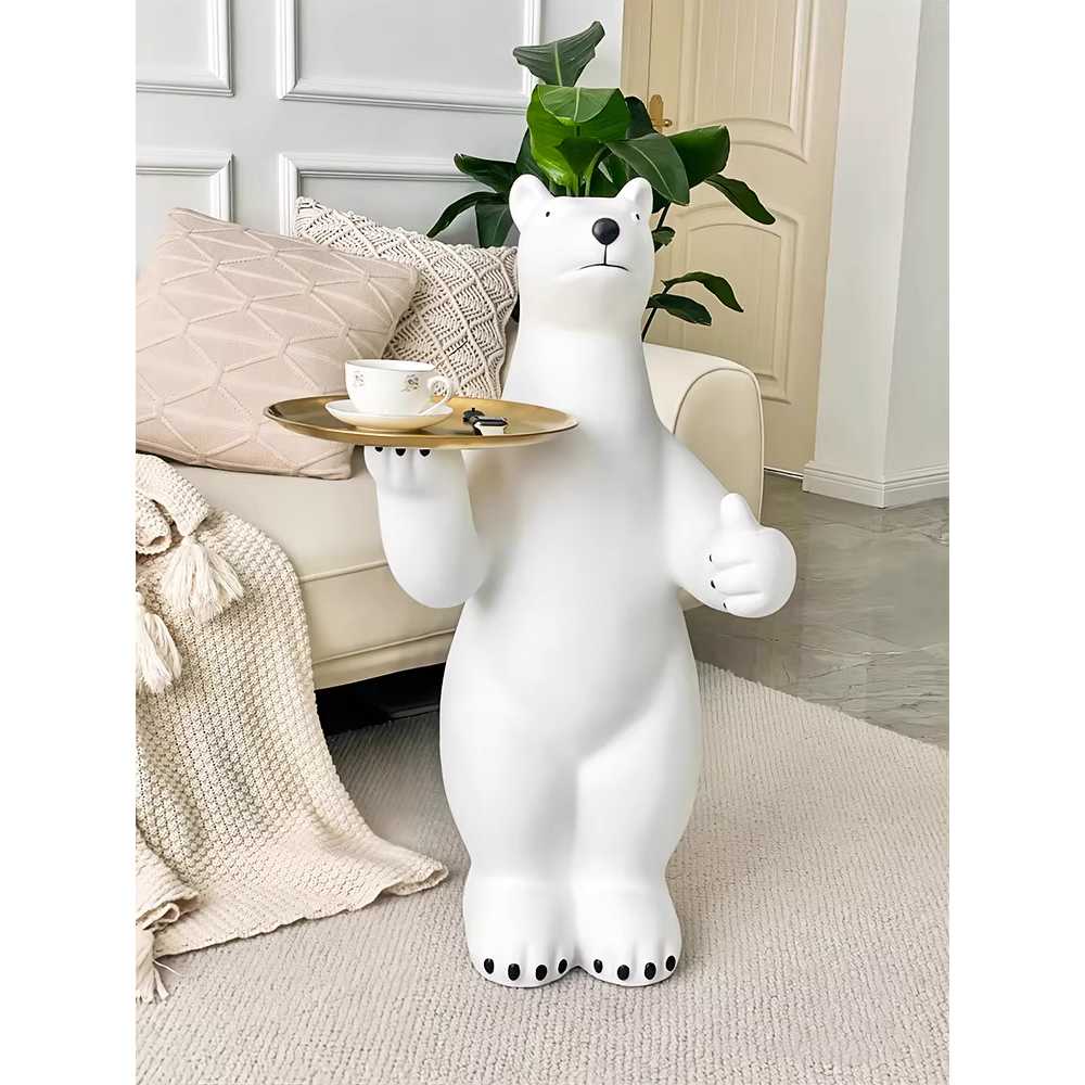 북극곰 테이블 거실 틈새 침대 수납 코너 현관트레이 - 상세 이미지 4