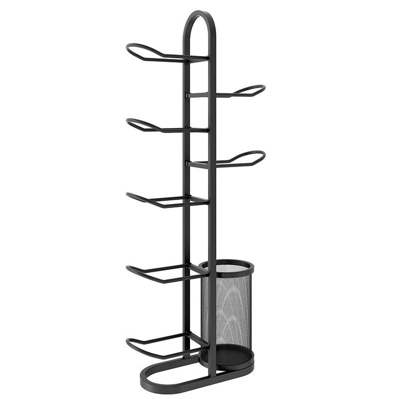 수납함 볼카트 수레 이동식 배구공 보관함 접이식 운반대 5단 블랙 140cm - 상품 이미지