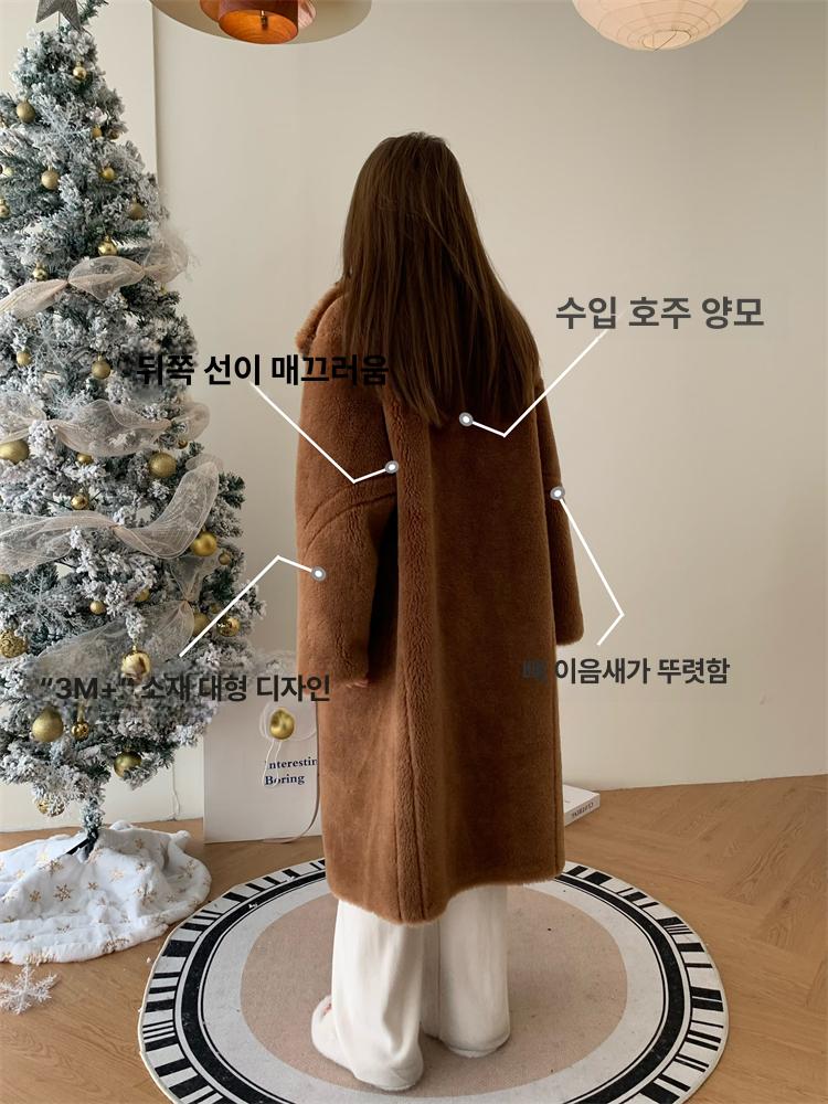겨울코트 퍼롱코트 에코퍼후드 퍼코트룩 페이크퍼코트 밍크코트 에코퍼롱코트 모피 인조퍼 퍼코트 - 상세 이미지 3