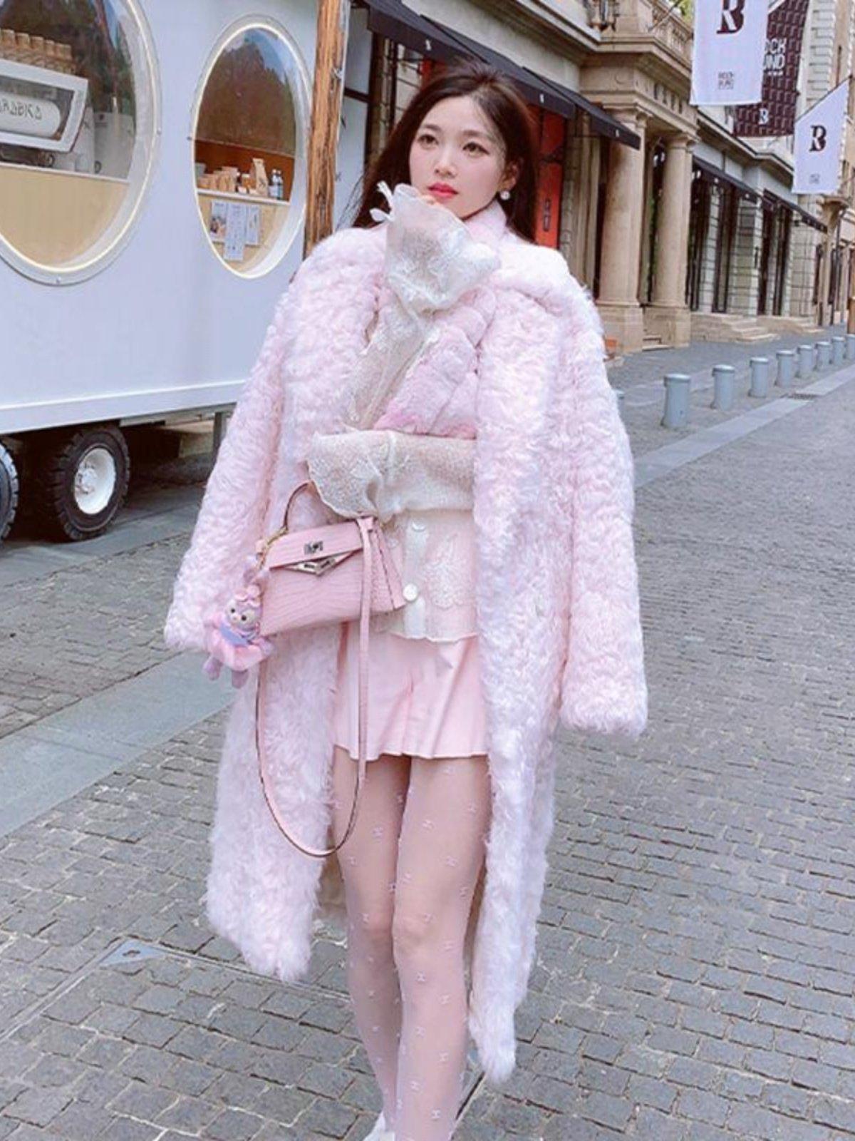 인조퍼 인조밍크코트 고퀄 테디베어코트 퍼코트 에코퍼자켓 양털 울코트 페이크퍼코트 퍼코트룩 - 상세 이미지 4