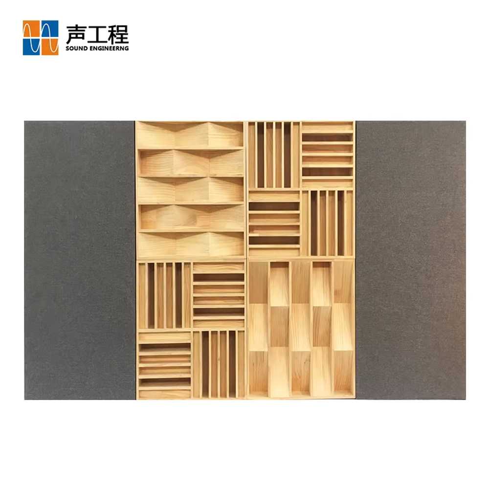 어쿠스틱퓨저 음향반사판 음향디퓨저패널 음향패널 120도 볼록면 소나무 원목 - 상세 이미지 3