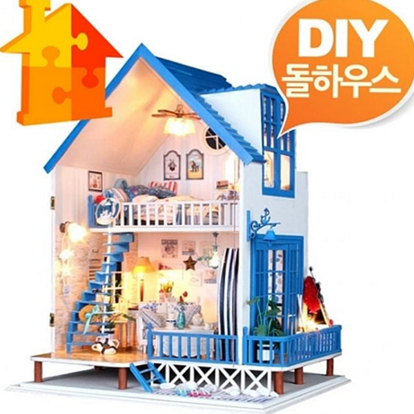 조립식 diy 인형 집 미니 수제 미니어처 만들기 돌하우스 - 상품 이미지