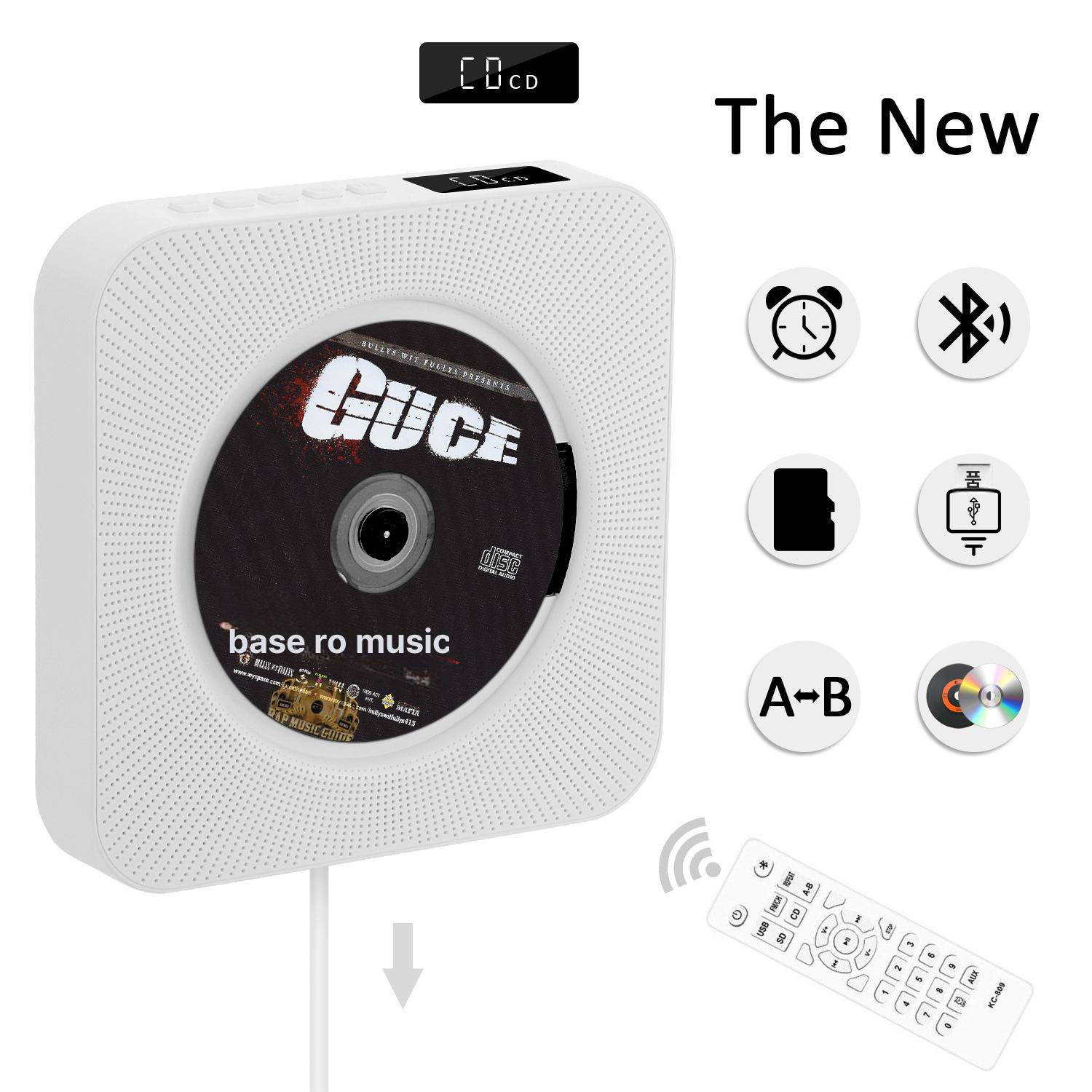 벽걸이 CD 플레이어 블루투스 영어 휴대용 화이트 kc-809 - 상세 이미지 5