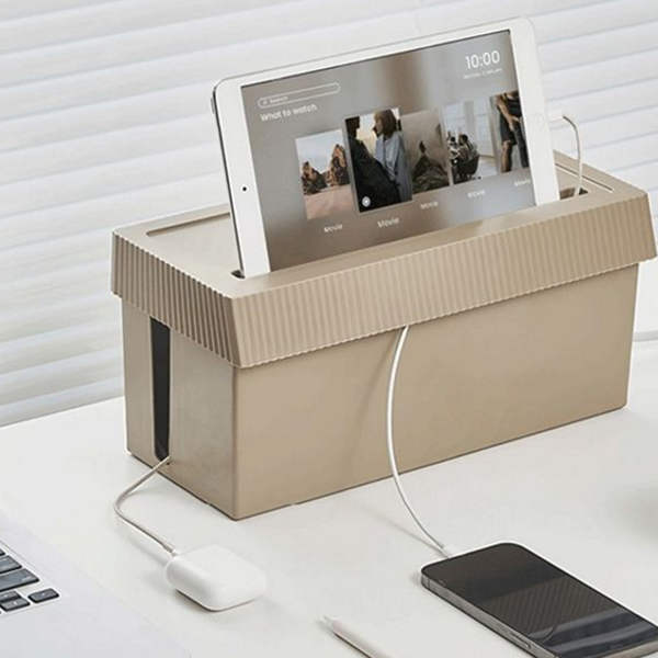 플라스틱 케이블 정리함 인테리어 거치형 정리함 테이블 생활