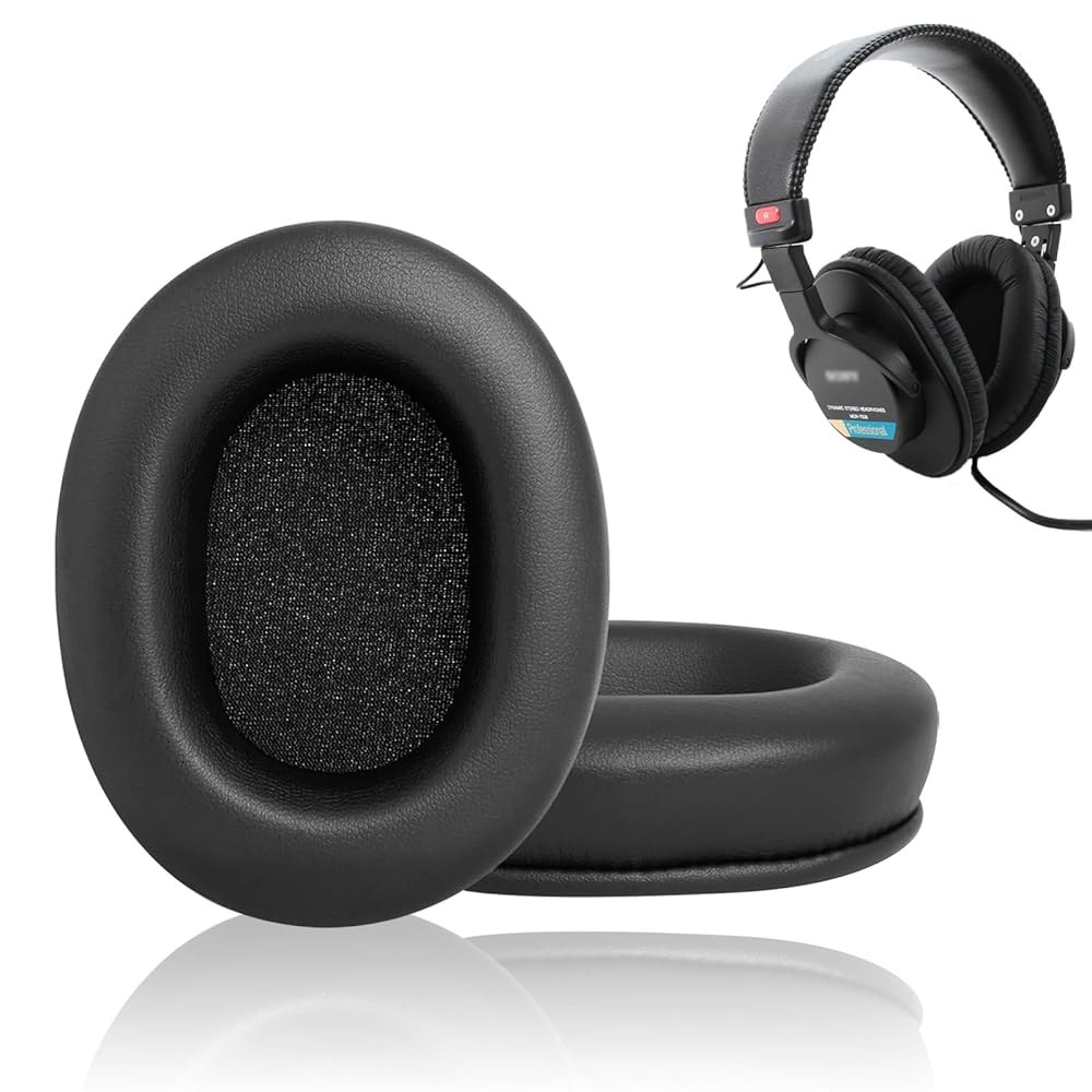 hopopower 소니 MDR-7506 MDR-V6 MDR-V7 패드, 소음 차단 이어 교체용 고밀도 이어패드 있는 MDR-CD900ST 폼이 헤드폰용 두께 쿠션, 추가 - 상품 이미지