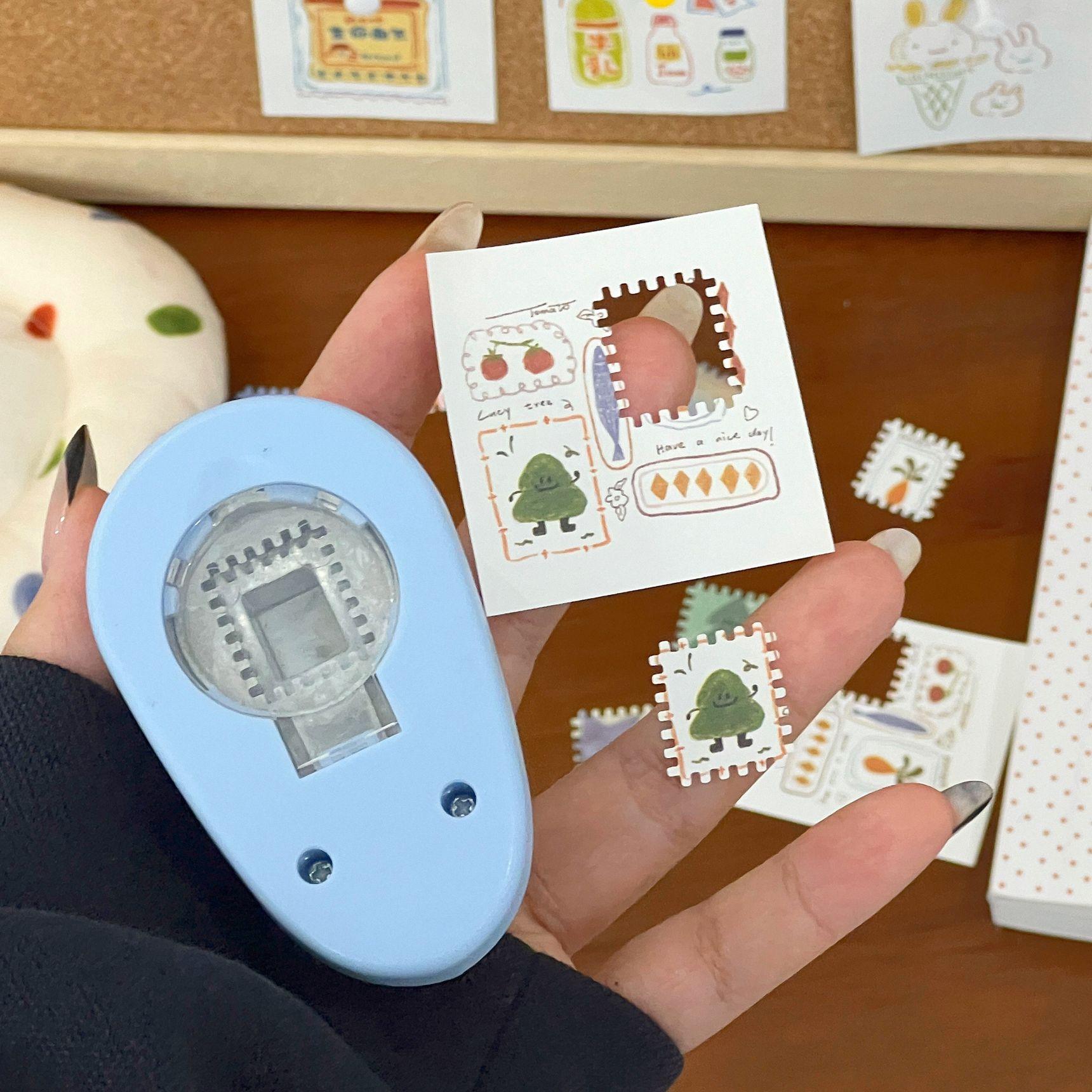 모양 펀치 우표 엠보싱 우편 디자인 사각 타공기 DIY 우편 화장지 엠보스터 1개 - 상세 이미지 3