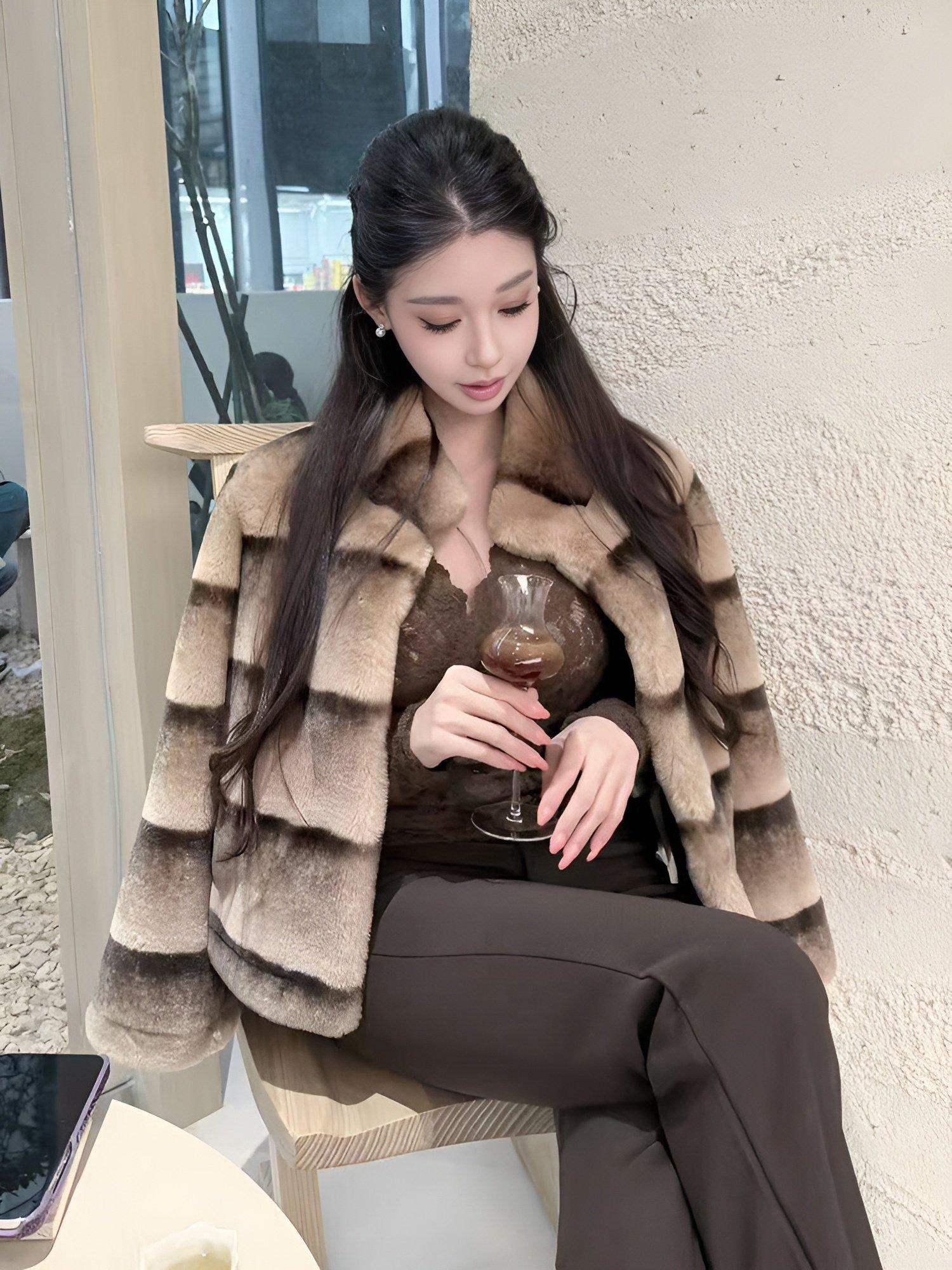 테디베어코트 페이크퍼코트 모피 울코트 에코퍼자켓 테디베어 겨울코트 인조퍼 에코퍼롱코트 고퀄 - 상세 이미지 4